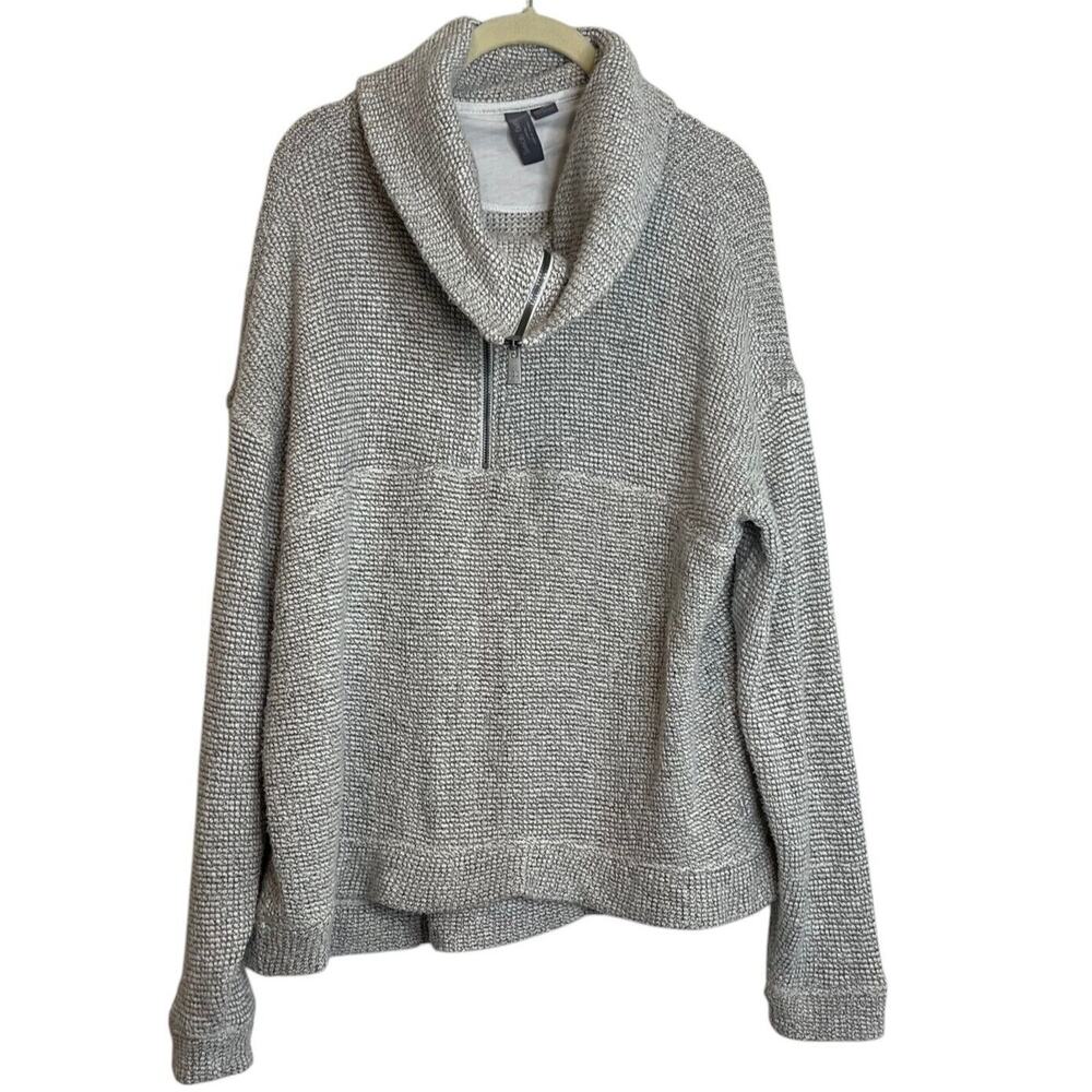 Sweaty Betty Womens Restful Boucle Half Zip Sweatshirt Size Small Gray
